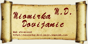 Miomirka Dovijanić vizit kartica